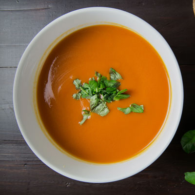 Bowl of soup made with bulk soup mix
