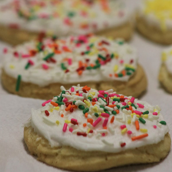 Sugar cookies with sprinkles